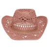 a.n.a Straw Open Weave Pink Womens Cowboy Hat