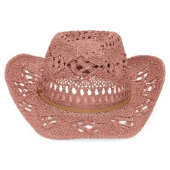 a.n.a Straw Open Weave Pink Womens Cowboy Hat