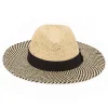 a.n.a Straw Striped Brim Womens Panama Hat