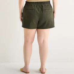 a.n.a Utility Womens Plus 5" Highest Rise Denim Short