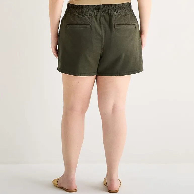 a.n.a Utility Womens Plus 5" Highest Rise Denim Short