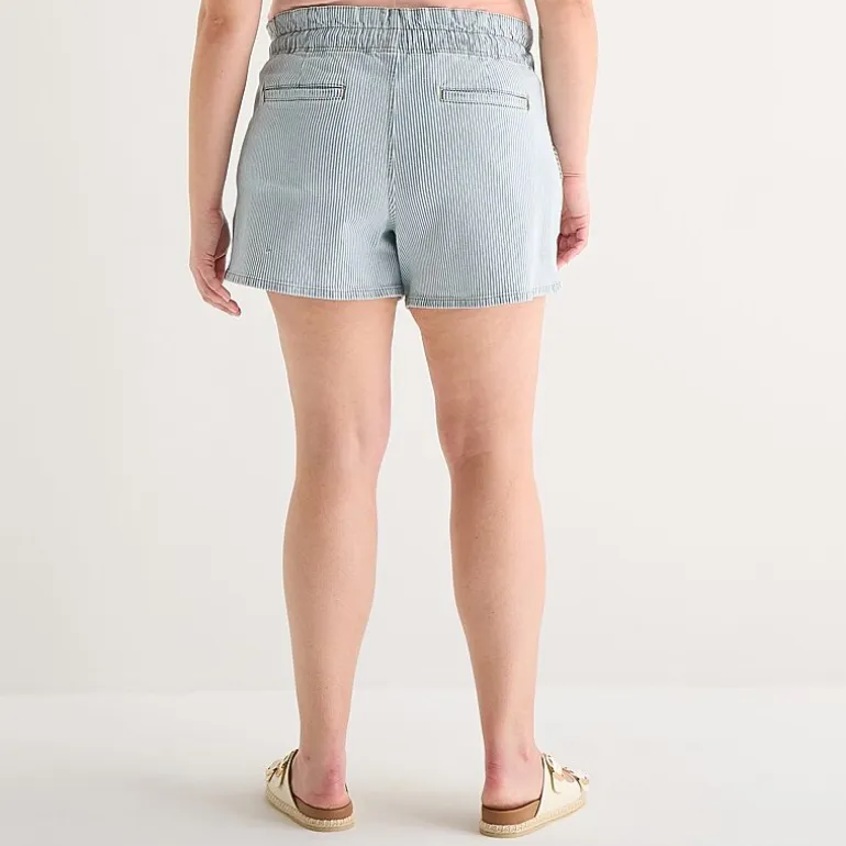 a.n.a Utility Womens Plus 5" Highest Rise Denim Short