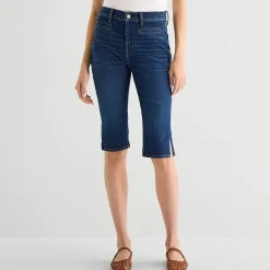 a.n.a Welt Pocket Womens High Rise Split Hem Cropped Jean