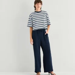 a.n.a Womens Crepe Wide Leg Mid Rise Pull-On Pant
