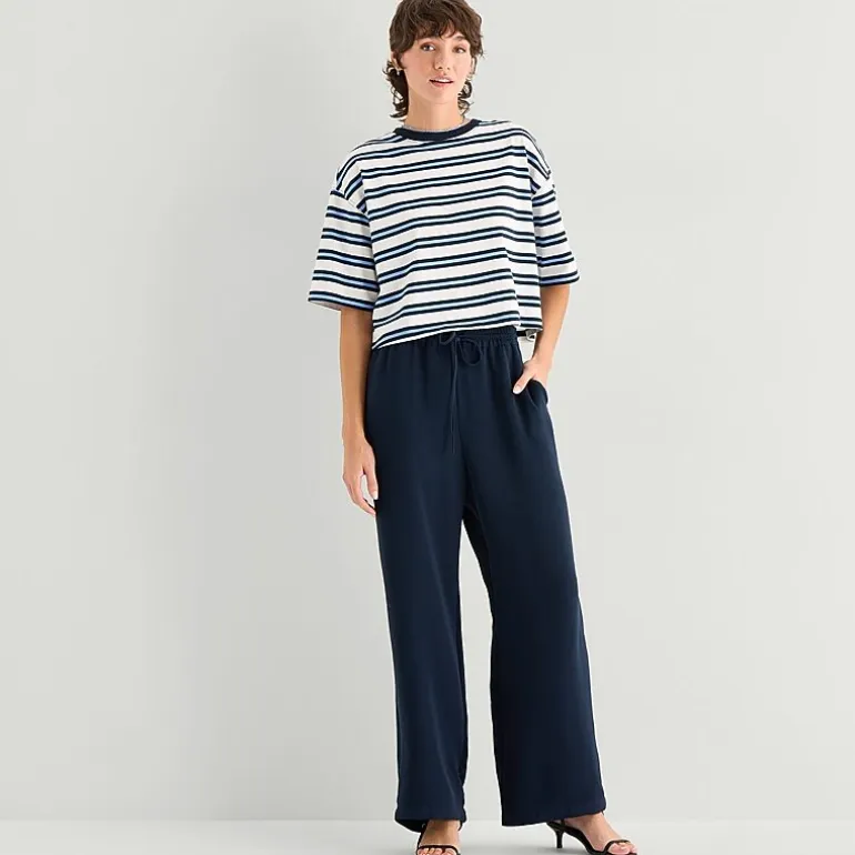 a.n.a Womens Crepe Wide Leg Mid Rise Pull-On Pant