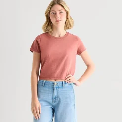 a.n.a Womens Crew Neck Short Sleeve T-Shirt