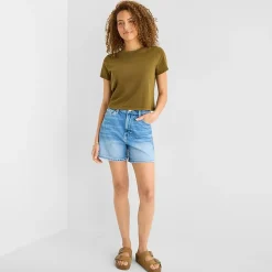 a.n.a Womens Crew Neck Short Sleeve T-Shirt