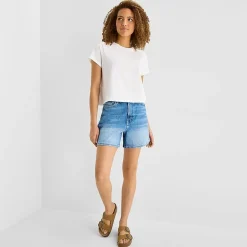 a.n.a Womens Crew Neck Short Sleeve T-Shirt