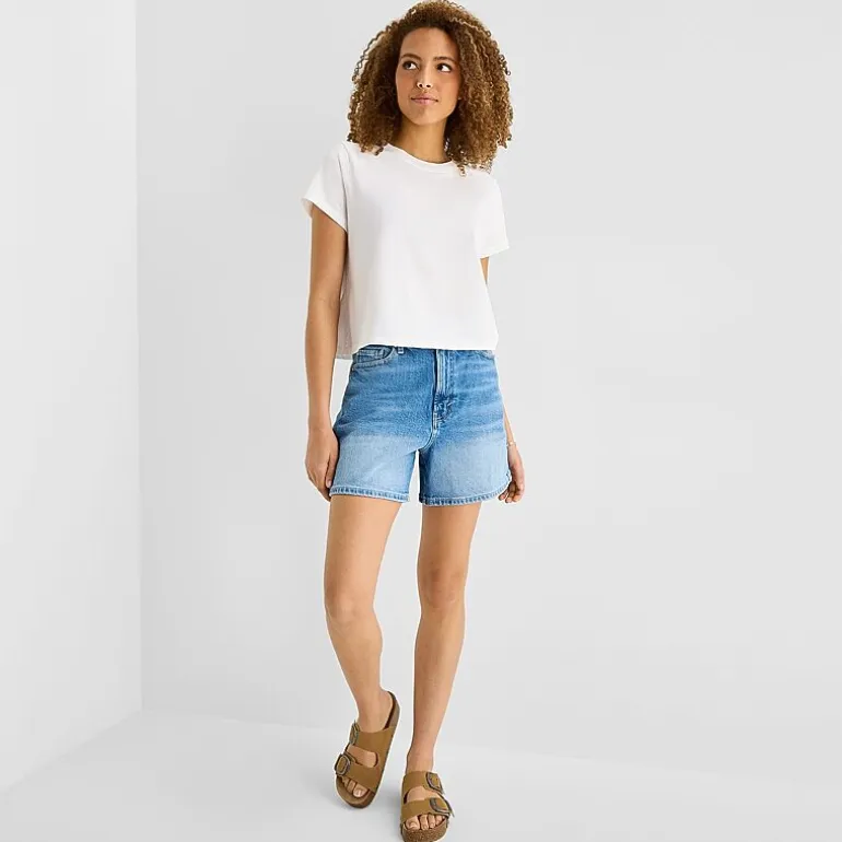 a.n.a Womens Crew Neck Short Sleeve T-Shirt