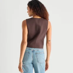 a.n.a Womens Crew Neck Sleeveless Vest