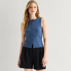 a.n.a Womens Crew Neck Sleeveless Vest