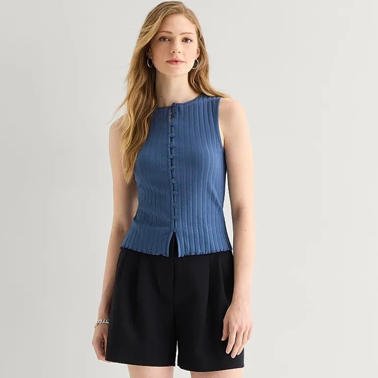 a.n.a Womens Crew Neck Sleeveless Vest