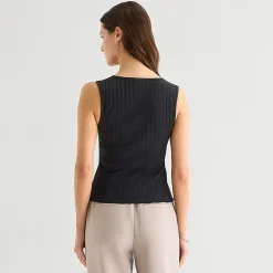 a.n.a Womens Crew Neck Sleeveless Vest