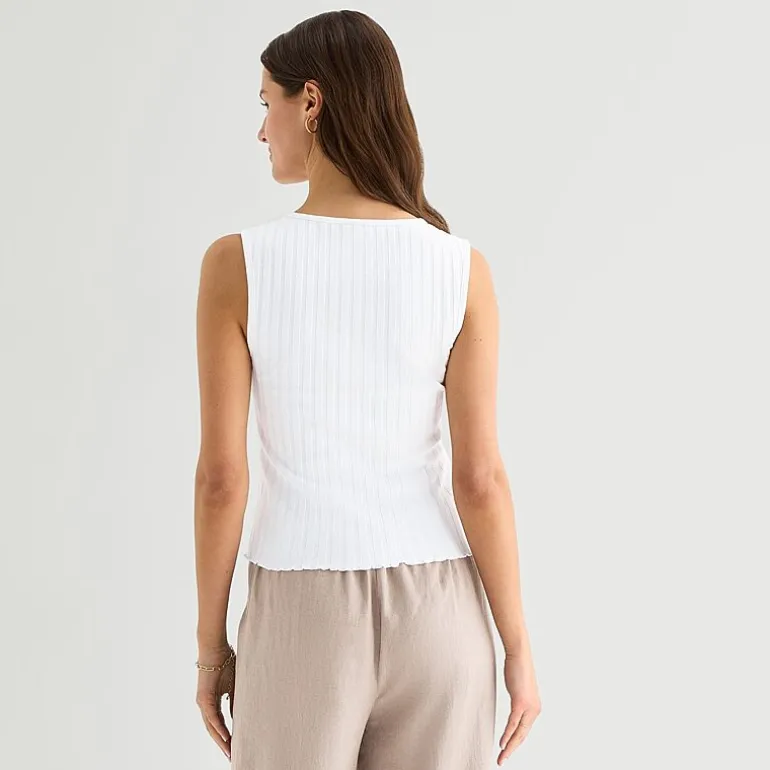 a.n.a Womens Crew Neck Sleeveless Vest