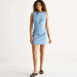 a.n.a Womens Crew Neck Sleeveless Sheath Dress