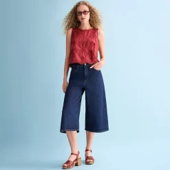a.n.a Womens Denim Culotte Jean