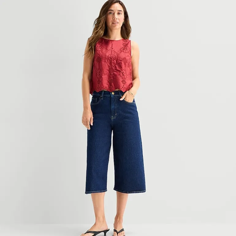 a.n.a Womens Denim Culotte Jean