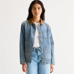 a.n.a Womens Denim Lightweight Jacket