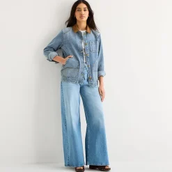 a.n.a Womens Denim Lightweight Jacket