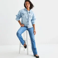 a.n.a Womens Denim Midweight Jacket