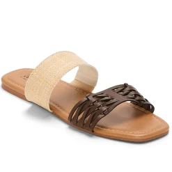 a.n.a Womens Dual Band Slide Sandals