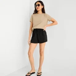 a.n.a Womens Easy-on + Easy-off Crew Neck Short Sleeve Adaptive T-Shirt