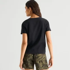 a.n.a Womens Easy-on + Easy-off Crew Neck Short Sleeve Adaptive T-Shirt