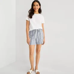 a.n.a Womens Easy-on + Easy-off Crew Neck Short Sleeve Adaptive T-Shirt