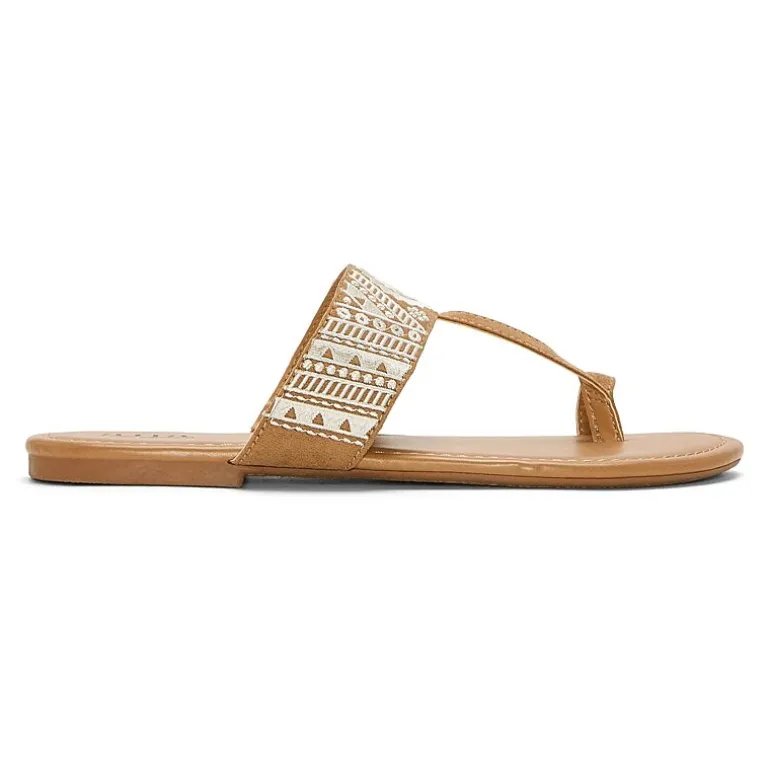 a.n.a Womens Embroidery Slide Sandals