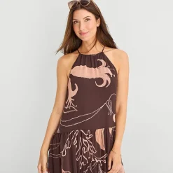 a.n.a Womens Halter Neck Sleeveless Maxi Dress