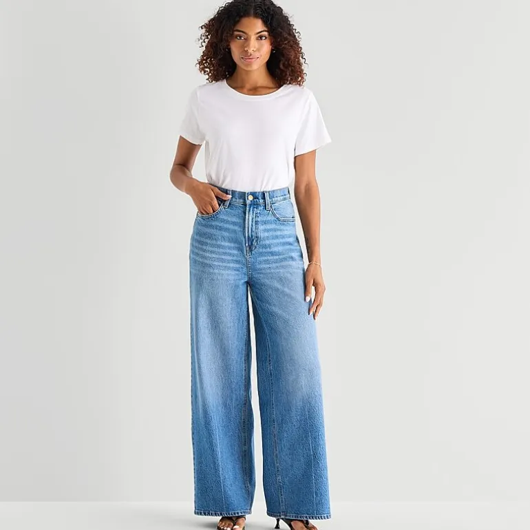 a.n.a Womens Highest Rise Wide Leg Jean