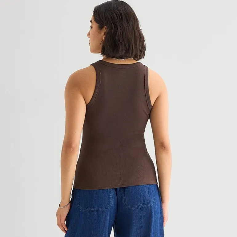 a.n.a Womens High Neck Sleeveless Tank Top