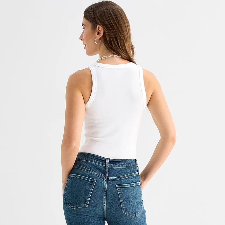 a.n.a Womens High Neck Sleeveless Tank Top