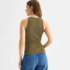 a.n.a Womens High Neck Sleeveless Tank Top