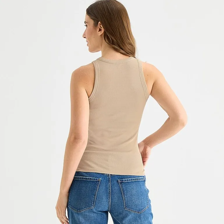 a.n.a Womens High Neck Sleeveless Tank Top