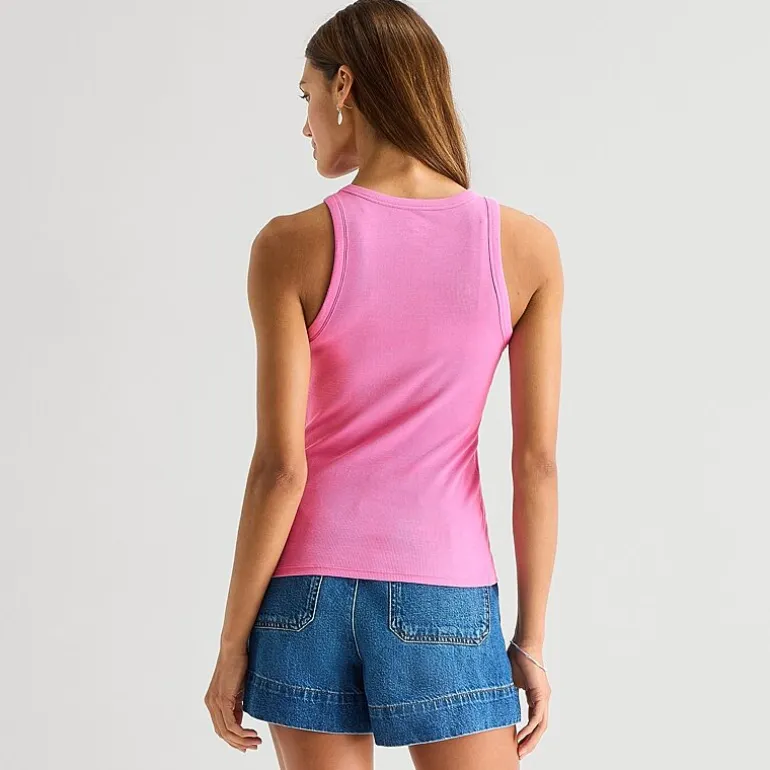 a.n.a Womens High Neck Sleeveless Tank Top