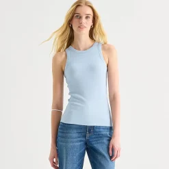 a.n.a Womens High Neck Sleeveless Tank Top