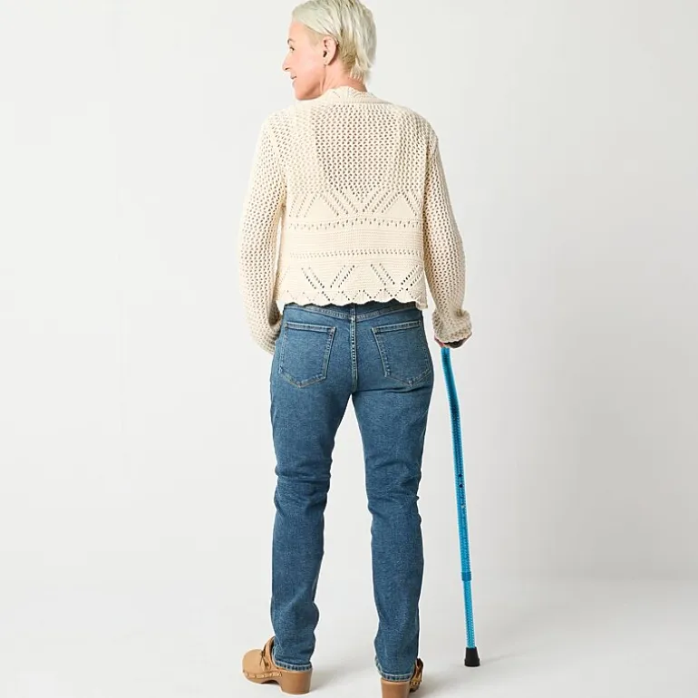 a.n.a Womens High Rise Adaptive Easy-on + Easy-off Straight Leg Jean