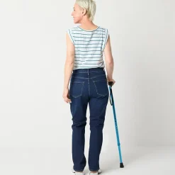a.n.a Womens High Rise Adaptive Easy-on + Easy-off Straight Leg Jean