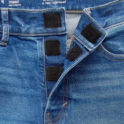 a.n.a Womens High Rise Adaptive Easy-on + Easy-off Straight Leg Jean