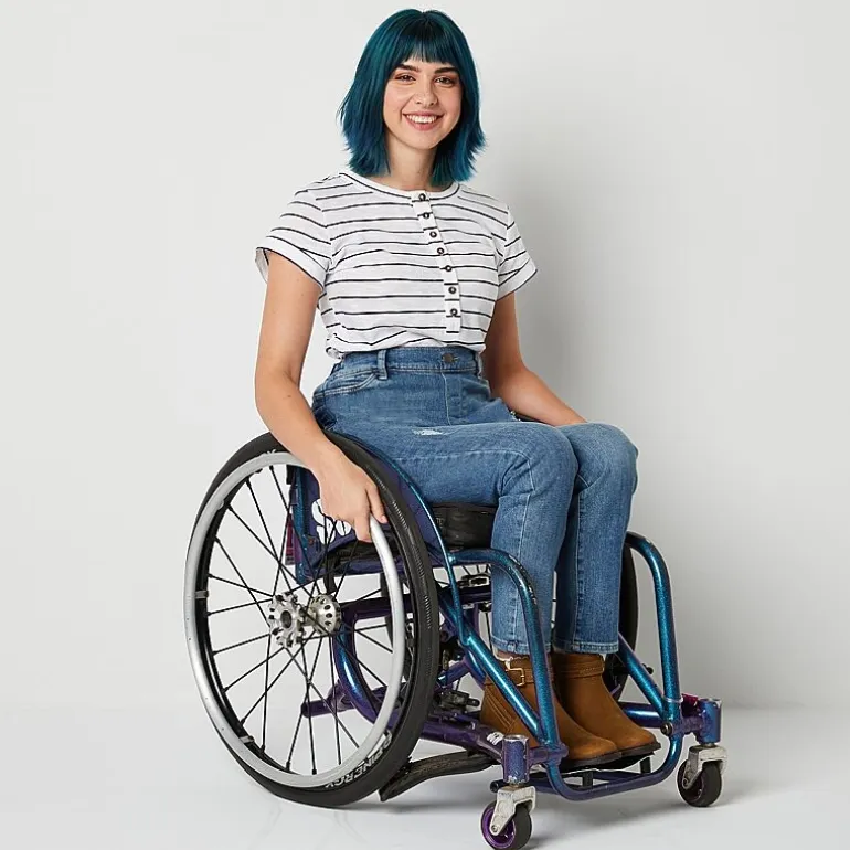 a.n.a Womens High Rise Adaptive "Seated" Skinny Jean