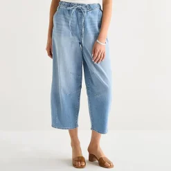 a.n.a Womens High Rise Barrel Jean