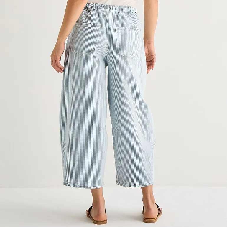 a.n.a Womens High Rise Barrel Jean