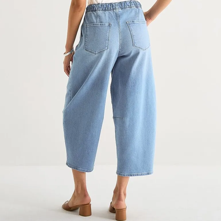 a.n.a Womens High Rise Barrel Jean