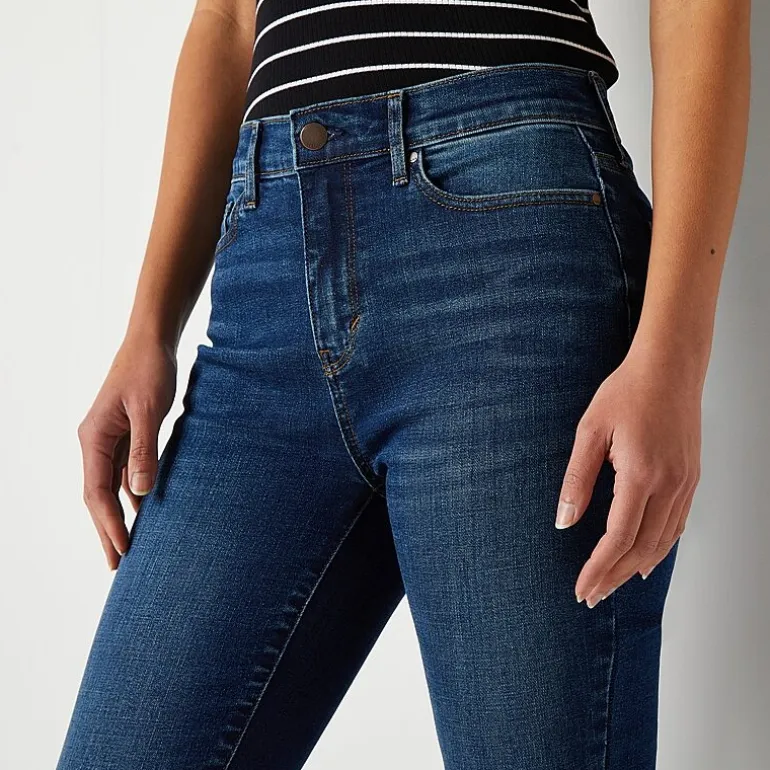 a.n.a Womens High Rise Flare Leg Jean