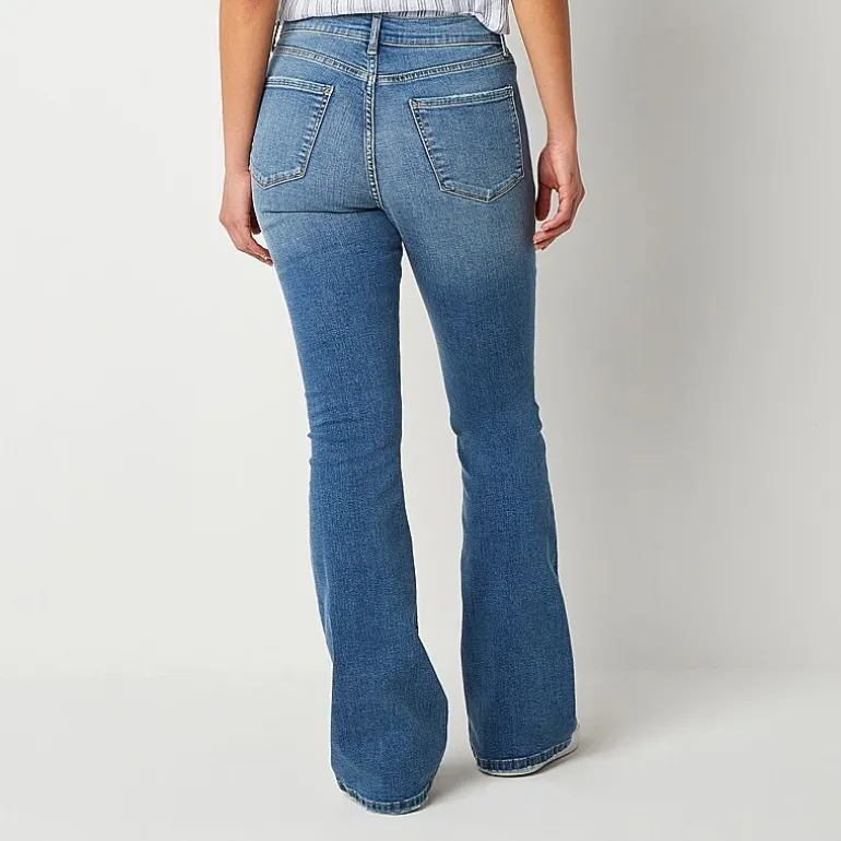a.n.a Womens High Rise Flare Leg Jean