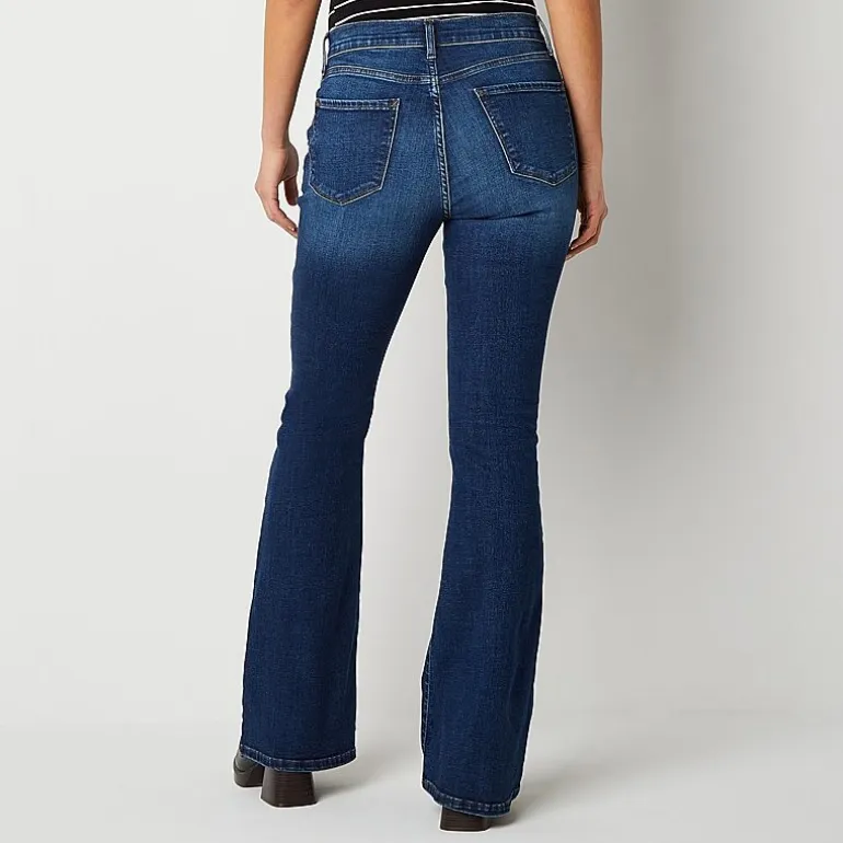 a.n.a Womens High Rise Flare Leg Jean