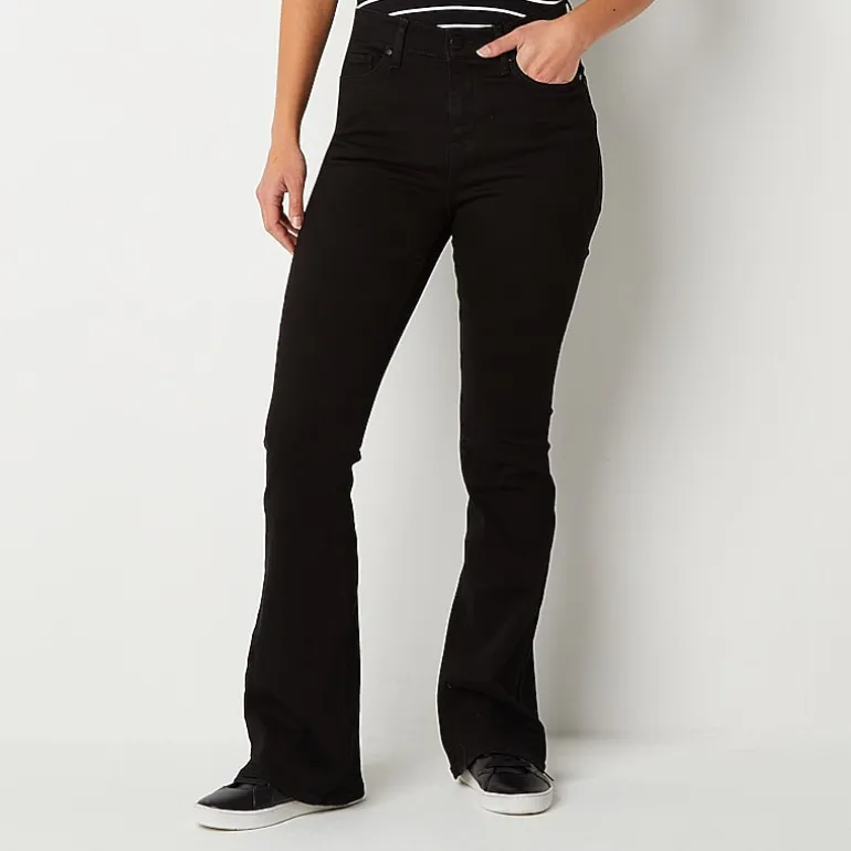 a.n.a Womens High Rise Flare Leg Jean