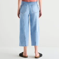 a.n.a Womens High Rise Frayed Hem Cropped Jean