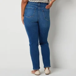 a.n.a Womens High Rise Straight Leg Jean